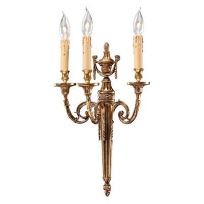 Metropolitan Home 3-Light Wall Sconce in French Gold - Bed Bath & Beyond